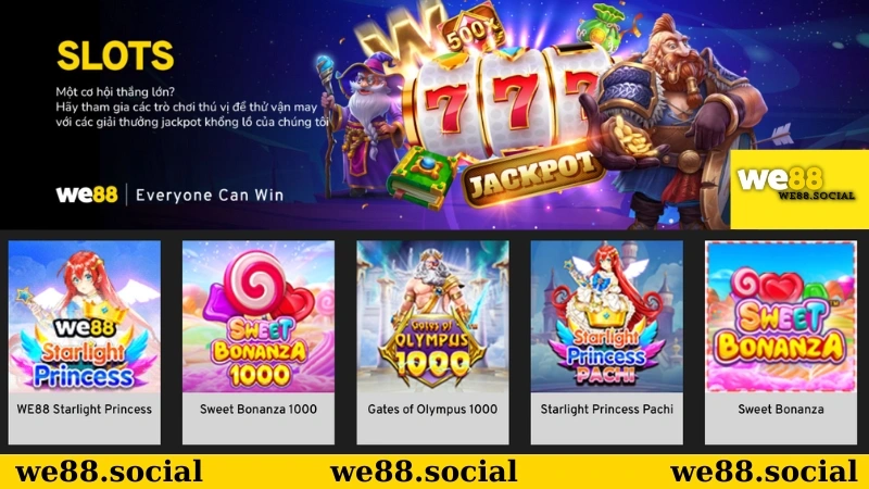 Giới thiệu sơ lược về sảnh game slot WE88